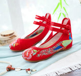 Zingj He Clothes With Embroidered Cloth Shoes Wedding Shoes Shallow Mouth Low Heel Spring And Autumn Women Single Shoes Dance