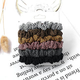 Set Scrunchies Hair Ring Candy Color Hair Ties Rope Autumn Winter Women Ponytail Hair Accessories 4-6Pcs Girls Hairbands