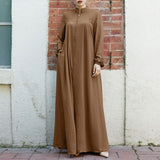 New Muslim Women's Clothing Middle Eastern Arab Style Zippered Open-Shirt Into The Bag Temperament Loose