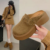 Retro Birken Shoes Baotou Half Slippers Women Wear 2025 New Thick-Soled Gentle Muller