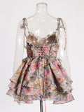 Fashion Sweet Breeze Ponopne Dress 2025 Spring Flower T-Shirt With Thin