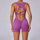 Zingj Honey Peach Hip Yoga Pants Tight Speed Dry Fitness Pants Female Training Dance Sports Yoga Jumpsuit-Outfit