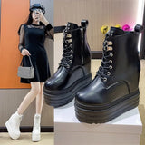 Women's Shoes 2025 Autumn And Winter Martin Boots With Loose Cake Thick-Sided Short Boots Round Head Fashion Women's