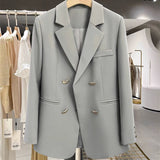 Over The Collar Blazer Women's Spring And Autumn New Korean Version Of The Design Of High-End Korean Version Of The Casual Suit
