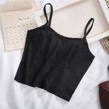 Women Sling New Summer Fashion All-match Soft Chic Crop Top Womens Casual Knitting Camis Breathable Slim High