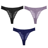 Sexy Lace G String Women's Thong Low-Waist Female Underpant Hollow Out Breathable Cotton Seamless G-String Underwear
