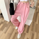 Women Jeans 2022 New Loose Colorful Wide Leg Brown High Waist Straight Pants Women's Casual Pants Denim Femme