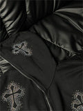 up hoodie with rhinestone cross