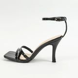 Ms. High Heel Sandals Square Head Thin Heel Buckle Fashion Style Simple High