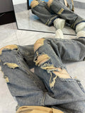 Faded Boyfriend Fit Frayed Ripped JeansOutfit