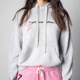 Embroidered Hoodies Knitwear Women Autumn Winter Solid Warm Knitted Jumper Fancy Pockets Street Hooded Sweater