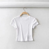 Zingj And Summer Short Thread Slim T-Shirt Women's Short-Sleeved Jacket-Outfit