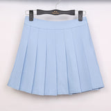 New Spring high waist ball pleated skirts Harajuku Denim Skirts solid a-line sailor skirt Plus Size Japanese school