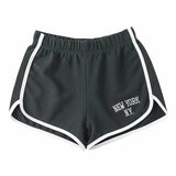 Zingj Summer New Wide-Leg Pants INS Fashion Letter Embroidery High-Waist Running Fitness Shorts