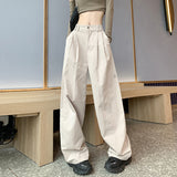 Workwear Trousers Women's Summer Thin 2025 New High-Waisted Leisure Sports Broad-Legged