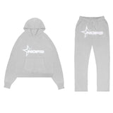 Shangchao Brand NOFS Letter Printed Sports Suit Men's Hip-Hop Street Loose Couple