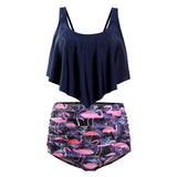 Sexy Tankini Swimwear Women Push Up Swimsuit High Waisted Bathing Suit Floral Biquini Two Piece Bikinis Beachwear Plus