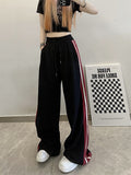 Contrast Side Stripe Baggy SweatpantsOutfit