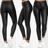 Casual Pants Small Feet Pants Women Warm Trousers Sexy Tight-Fitting Ladies Stretch High-Waist Pants Fashion Pure