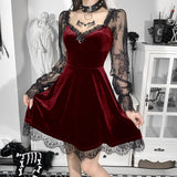 Dark 2023 Fall New Hip-Hop Lace Fashion Flared Long-Sleeved