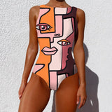 One Piece Swimsuit 2021 New Push Up Swimwear Women Vintage Retro Bathing Suits Bodysuit Beach Wear Backless
