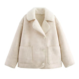 2025 New Women's Fashion Casual Temperament Collar Button Double-Sided Coat