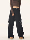 Zingj Small Loose Wide Leg Pants Female Spring And Autumn New Logo Paratrooper Pants Casual Cargo