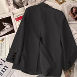 Zingj And Autumn Suit Jacket Female 2024 Autumn New Design Sense Korean Version Of Leisure Fried Street Trend White Suit