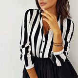 Blouse Women Casual Striped Top Shirts Blouses Female Loose Blusas Autumn Fall Casual Ladies Office Blouses Top