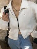 jacket with zip in white or