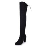Zingj Fall / Winter 2023 Pointed, High Heel Women's Boots Fashion Zipper Thin Leg Strap Over-The-Knee Boots Elastic Boots- Outfit