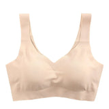 Silk Bra Seamless Vest Bras Women Soft Thin Push Up Underwear Lingerie Sleep Top Chest Padded Bralette топ женский