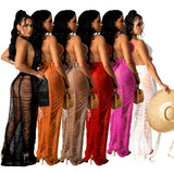 Zingj New Women's Wear Sexy Solid Color Knitted Beach