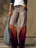 Zingj Plus Size Casual Pants Thin Jeans Wide Leg Pants 211-0-Outfit