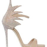 Women's Sandals With High Heels And Open Toes Covered With Anti-Suede Water Drill Banquet Party Shoes Are Sold Directly By
