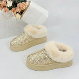 Winter New Fur Integrated Large-Size Fashion Thick Bottom Snow Boots Northeast Thick Cotton Shoes Short