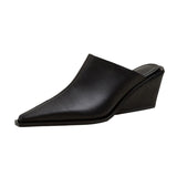 Zingj Baotou Half Slippers Female Small Square Slope With High Heel Cool Drag Fashion Outside Wear Thick Heel Lazy Muller