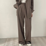 Zingj Female Spring And Autumn 2024 New Korean Version Of The Korean Fried Street Design Sense Small Casual Camel Small Suit Suit