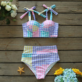 Waist Bikini Set 2021 New Arrivals Bikinis Women Swimsuit Halter Push Up Bathing Suit Beachwear Heart Belt Biquini