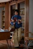 Reindeer Print Knitted Cardigan- Outfit