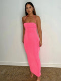 Elegant Fashion Halter Sexy Backless Draped Maxi Dress Women Summer Club Party Long Straps Shift Dresses
