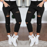 Slouchy Women's Casual Pencil Ripped