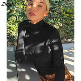 Fall Black Basic T Shirts For Women Fashion 2022 Brown O Neck Long Sleeve Y2K Tops Ladies Casual Vintage Glove Tee