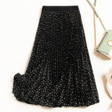 Skirts Women Spring Autumn Skirt High Waist Print Midi Skirts Womens Velvet Skirt Maxi Long Skirts Femme Faldas