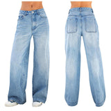 Loose Retro Fashion Jeans And Trousers Women-Outfit