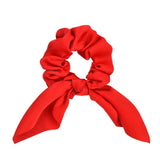 Chiffon Bowknot Silk Hair Scrunchies Women Pearl Ponytail Holder Hair Ties Hair Rope Rubber Bands Headwear Hair