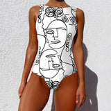 One Piece Swimsuit 2021 New Push Up Swimwear Women Vintage Retro Bathing Suits Bodysuit Beach Wear Backless
