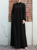 New Muslim Women's Clothing Middle Eastern Arab Style Zippered Open-Shirt Into The Bag Temperament Loose