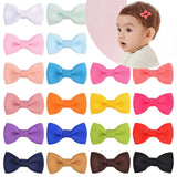 1.3 inches Solid Ribbon Hair Bows With Clip For Girls Mini Hairpins Boutique Barrettes Headwear Kids Hair
