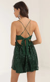 Fashion Sexy Sequined Suspender Bow Dress